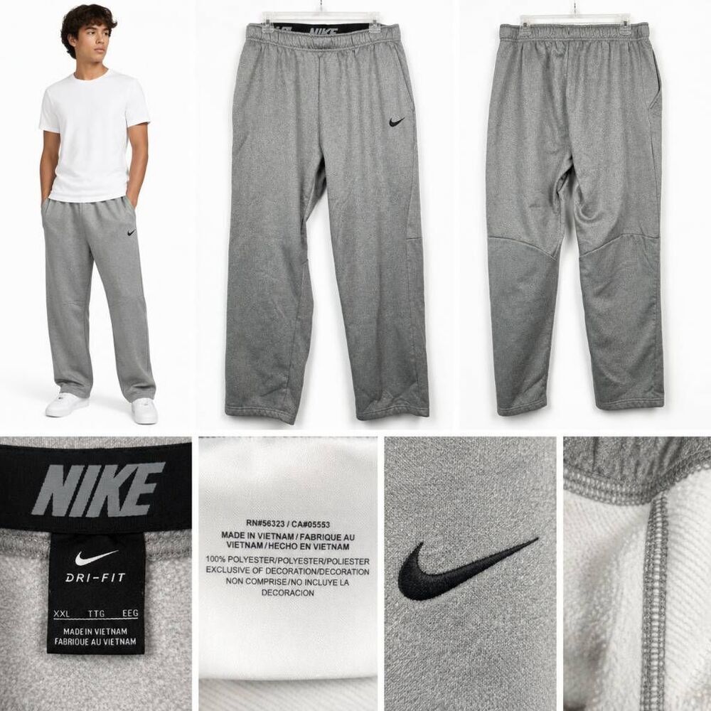 Nike Dri-FIT Fleece Sweatpants Gray XXL Athletic Joggers
